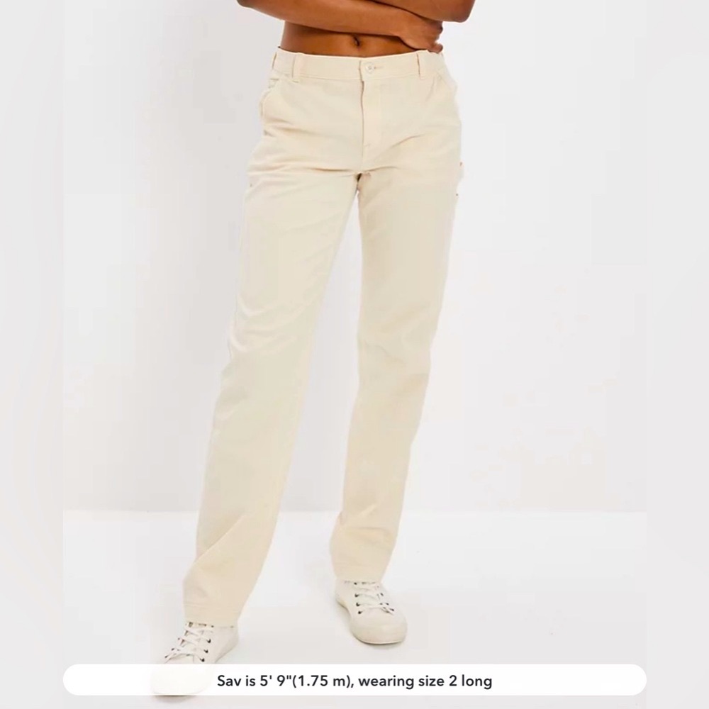 NWT AE High-Waisted Straight Leg Cargo Pant - size 8p